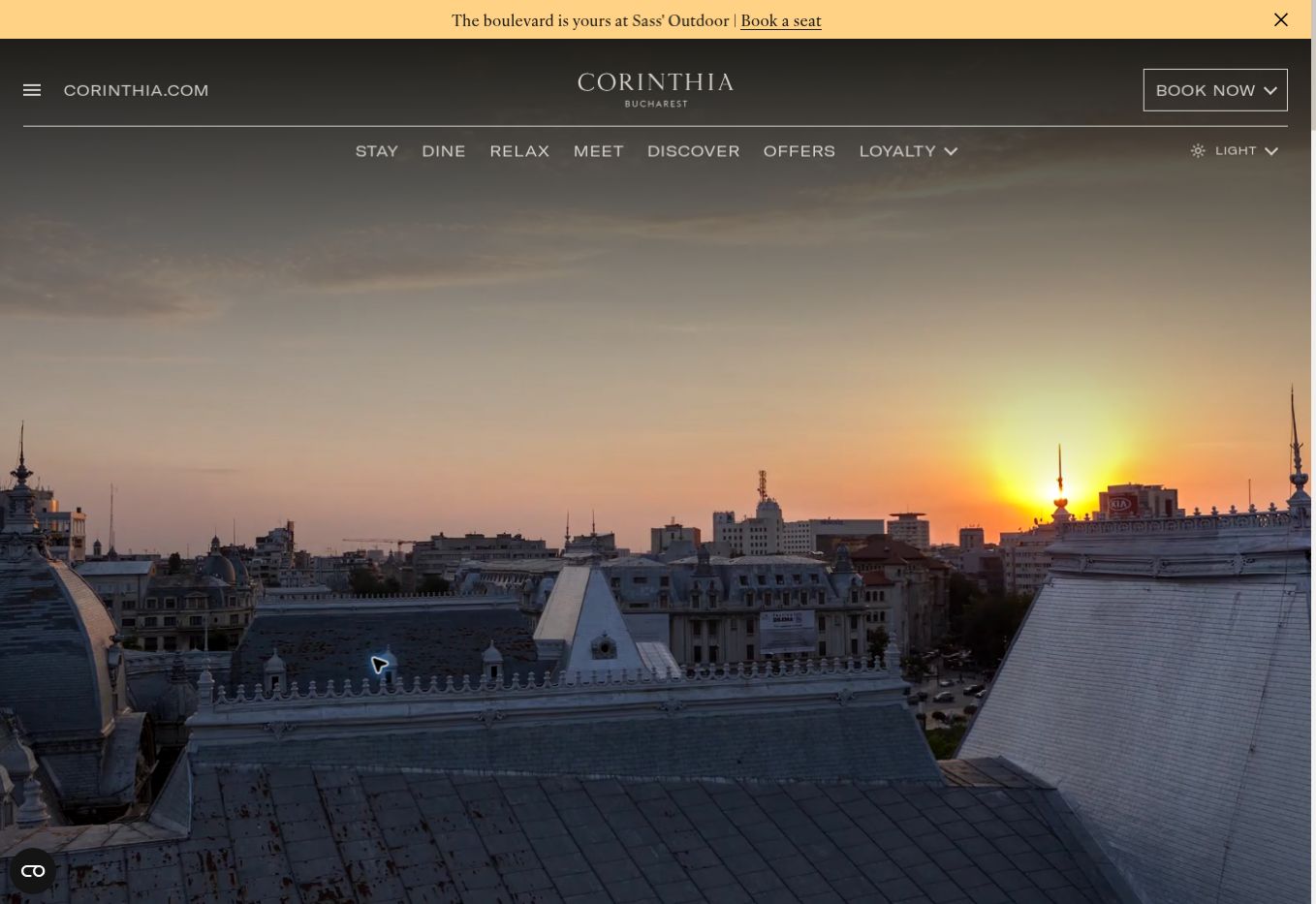 Corinthia Bucharest website